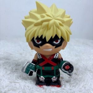 Bakugo figural bank Yellow & Black anime Figure Oversized Head and Spiky Hair